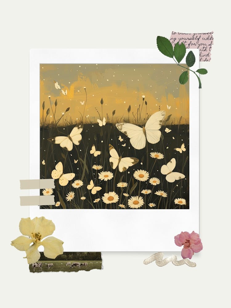 Scrapbook Butterflies Fairycore Painting 1