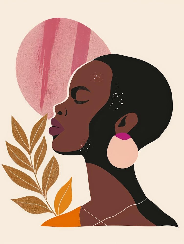 Black Woman With Earrings 6