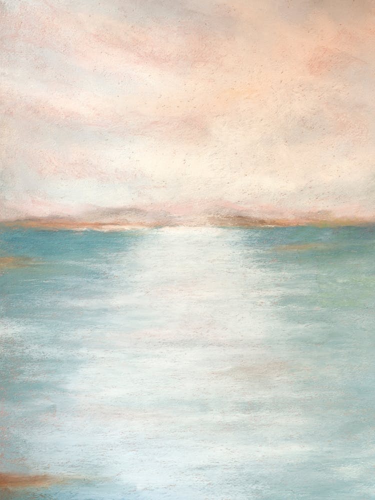 Pastellgemälde 'Sonnenuntergang', Aga Szafranska