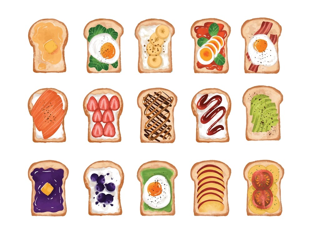 Breakfast Toast Set Landscape Poster