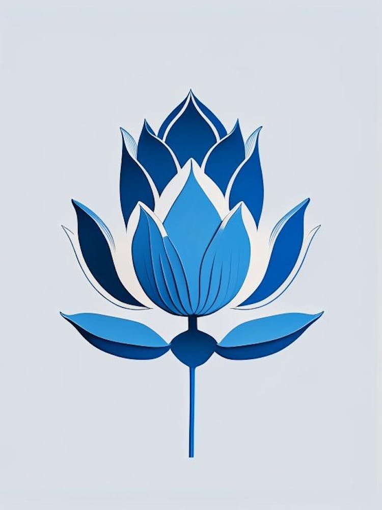 Blue Lotus Retro Minimal 1