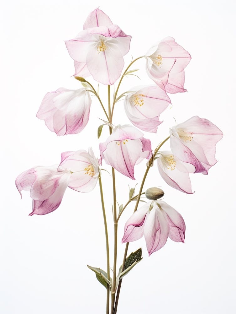 Art Botanique de Fleurs Sauvages Pressées Twinflower 2