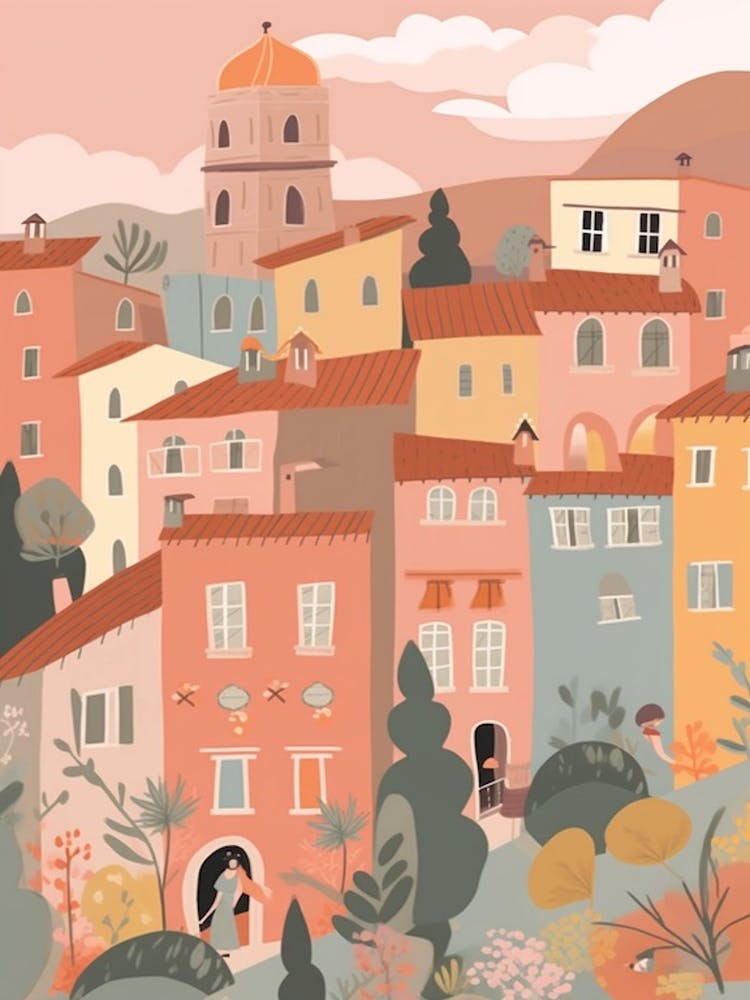Arezzo, Italy Illustration