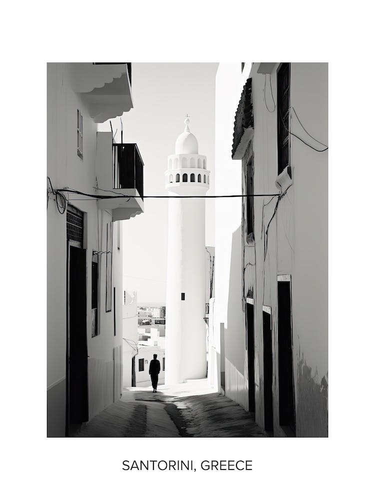 Poster Of Tangier, Morocco, Photography In Black And White 2