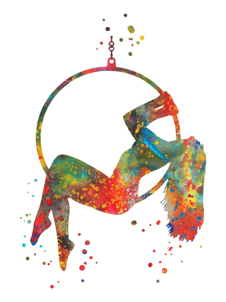 Aerial Hoop Lyra Aerial Ring Cerceau Cerceaux Watercolor 2