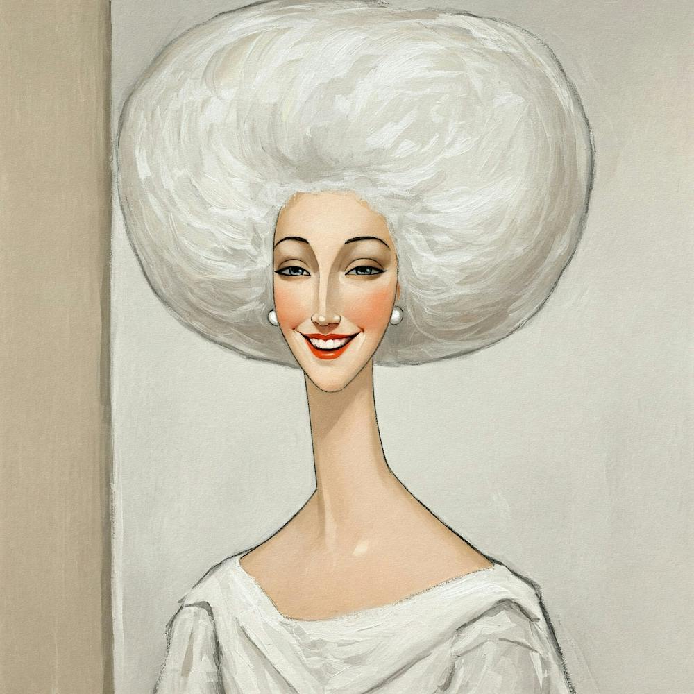 Dame in Weiß