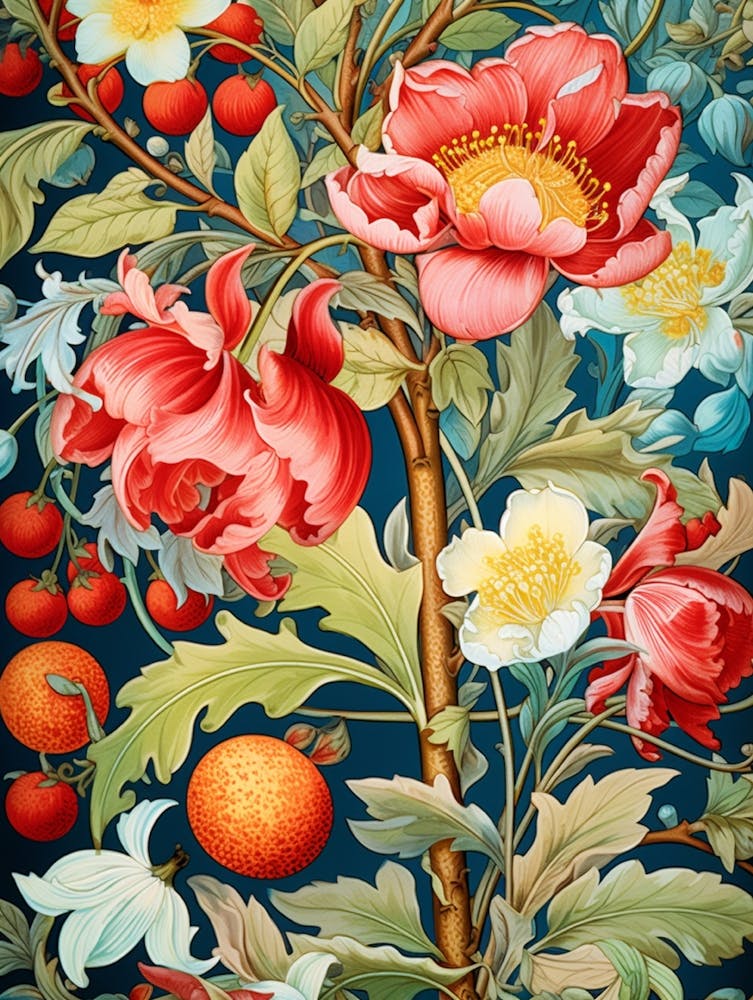 Peonies And Oranges