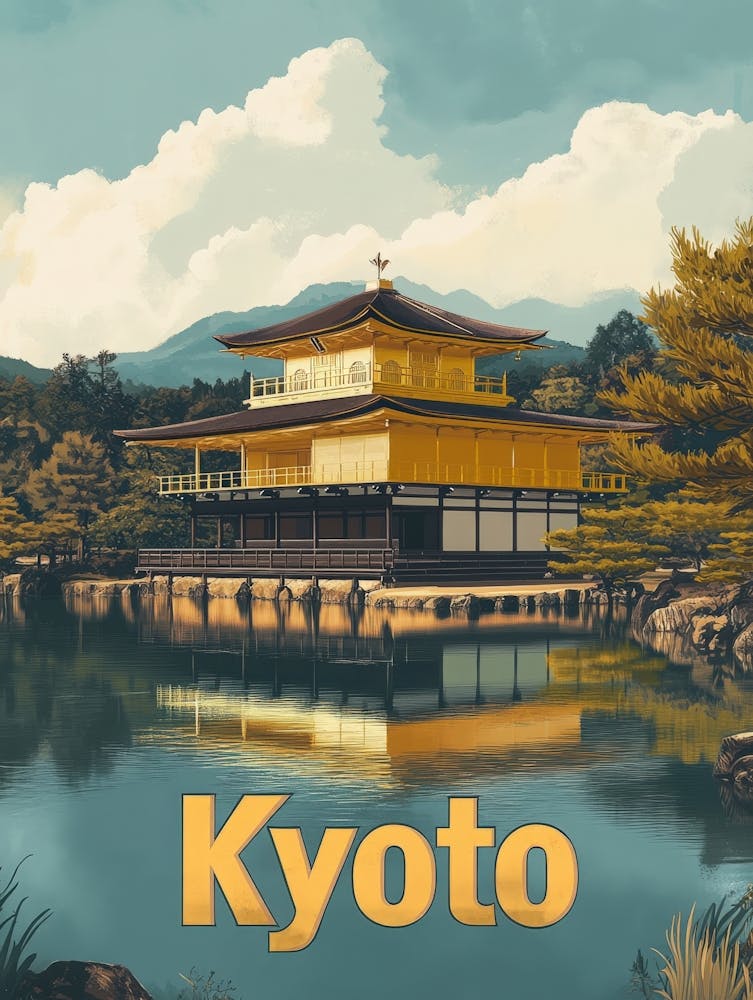 Aihrgdesign A Classic 1960s Travel Poster For Kyoto