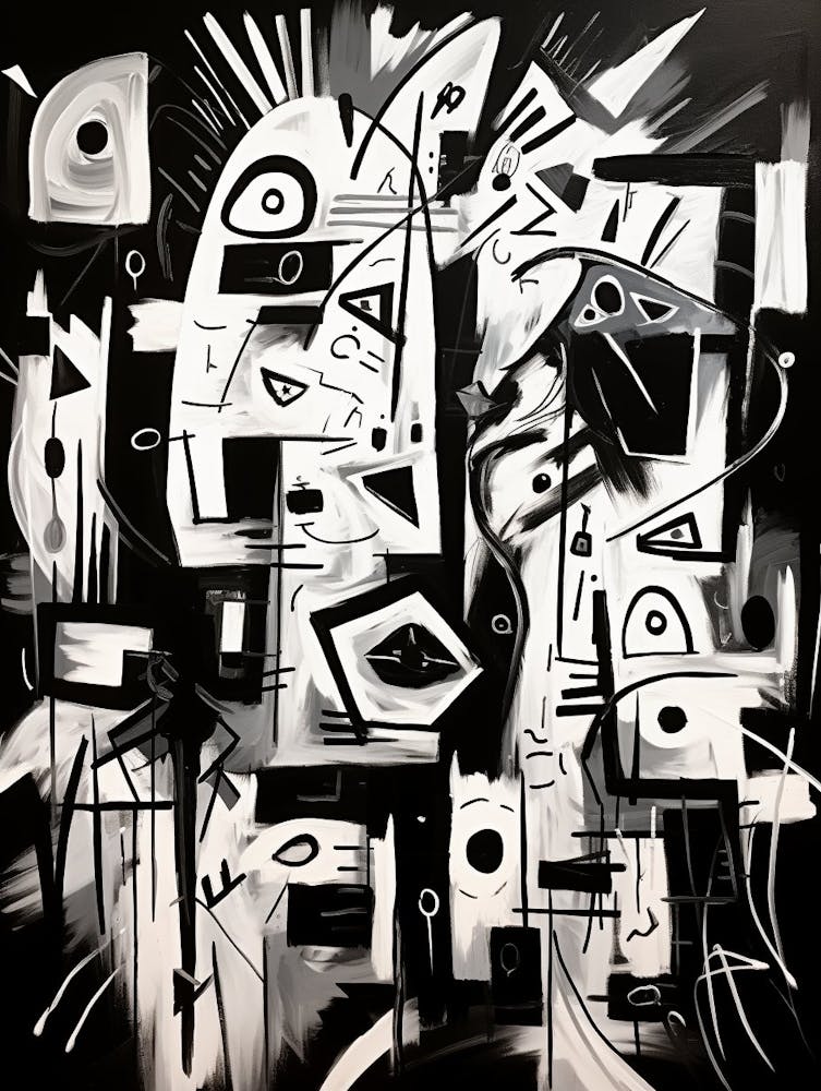 Emotions Abstract Black And White 3
