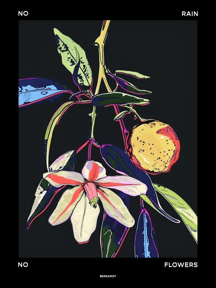No Rain No Flowers - Affiche Bergamote 2