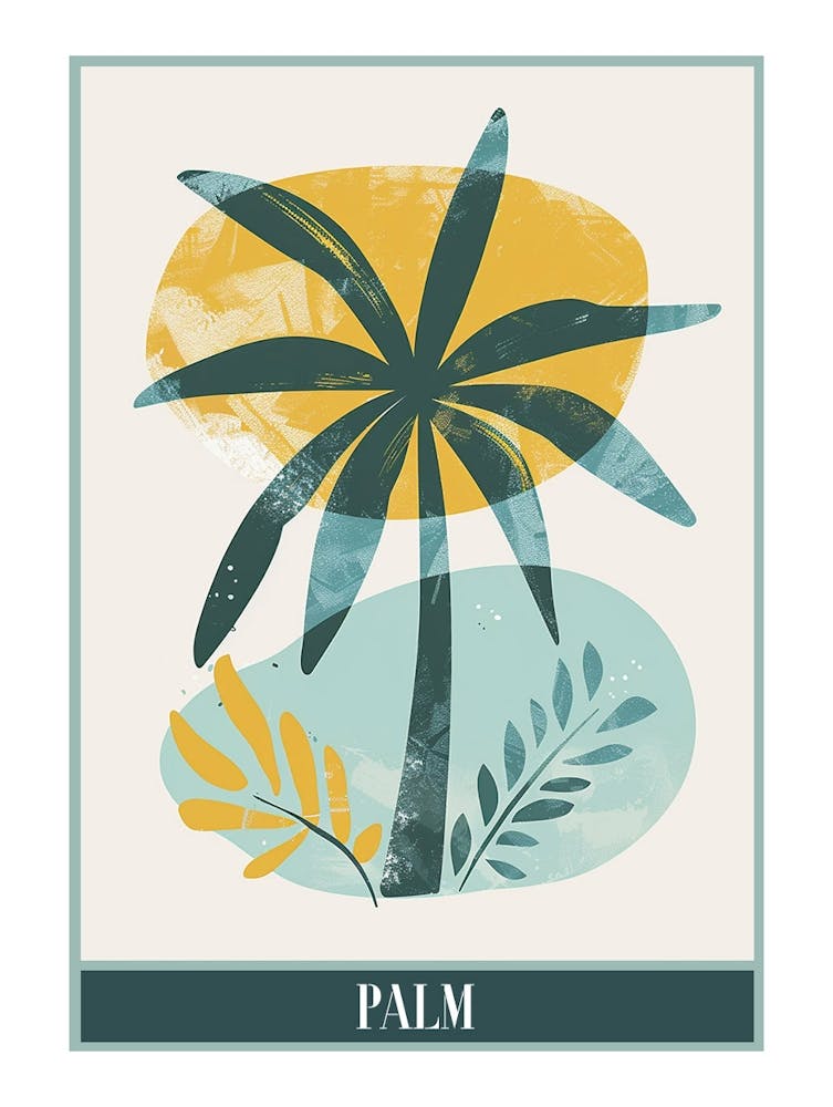 Palm Tree Flat Illustration 3 Poster