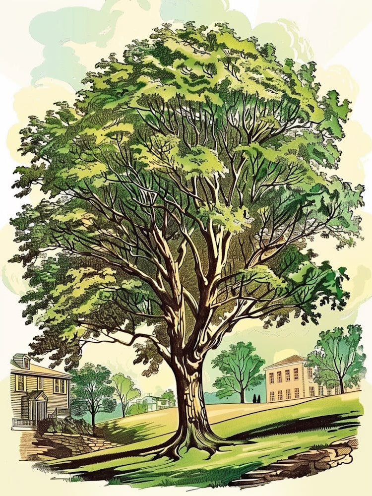Paulownia Tree Storybook Illustration 1