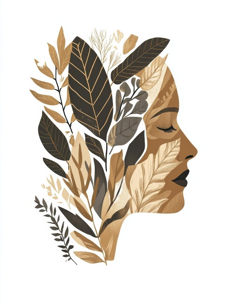 Portrait Of A Woman With Leaves 32