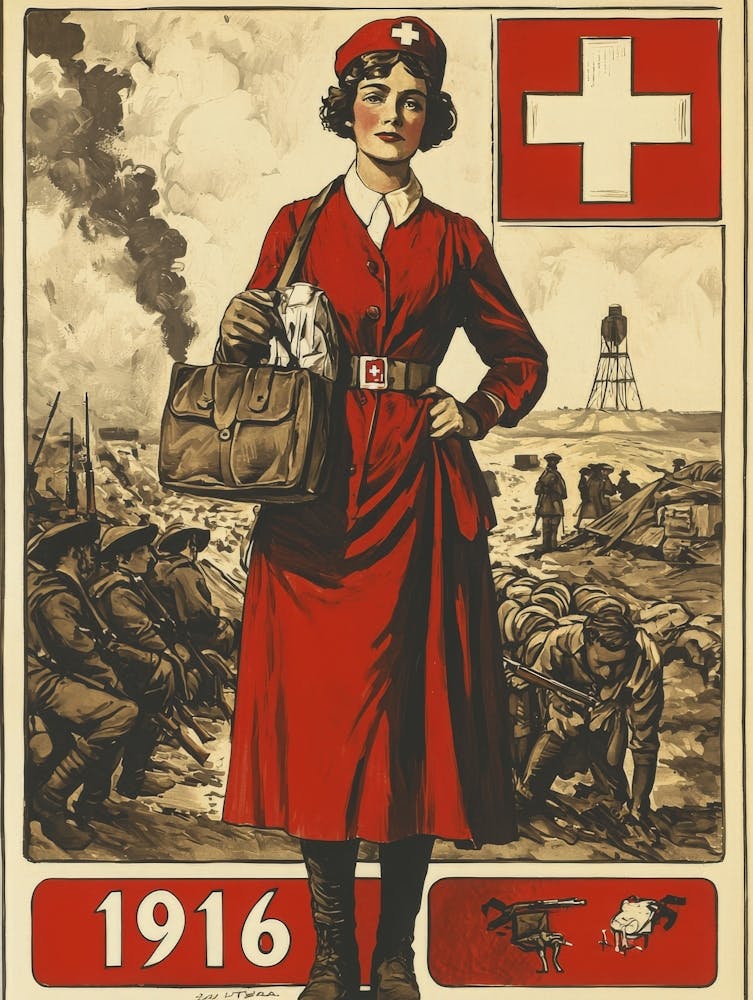Aihrgdesign A Vintage Poster For Red Cross Recruitment In 191 1a1eff6b 9f28 4e2f B6da B47ef4f46026 0