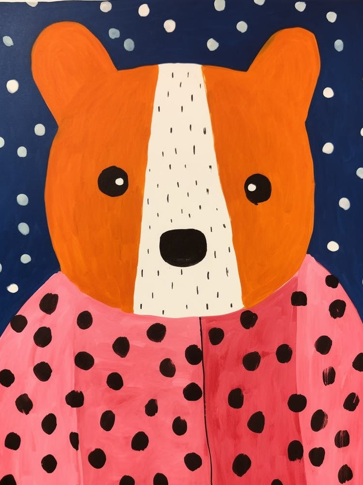 Pink Polka Dot Red Panda 2