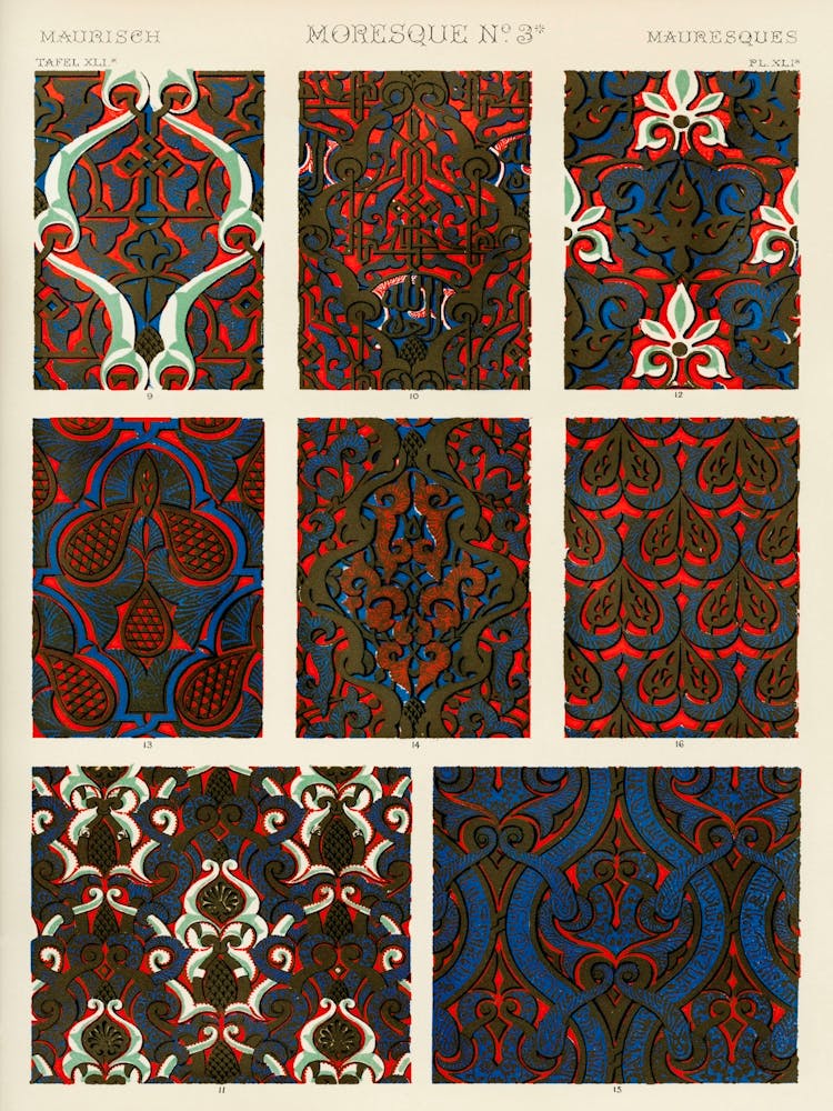 Vintage Pattern Illustration, Owen Jones                                                                                                  