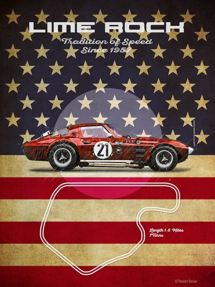 Lime Rock Corvette Grand Sport Vintage