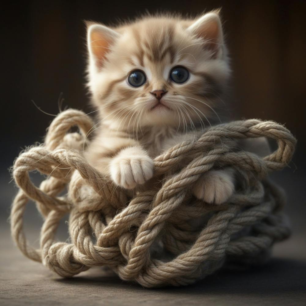 Kitten In A Basket