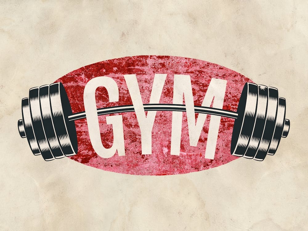 Vintage-Emblem für Fitnessstudio. Retro-Fitnessstudio-Logo.