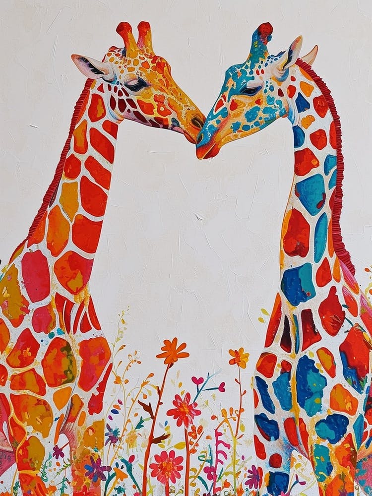 Ein Paar Giraffen - Niedliche Illustration 2