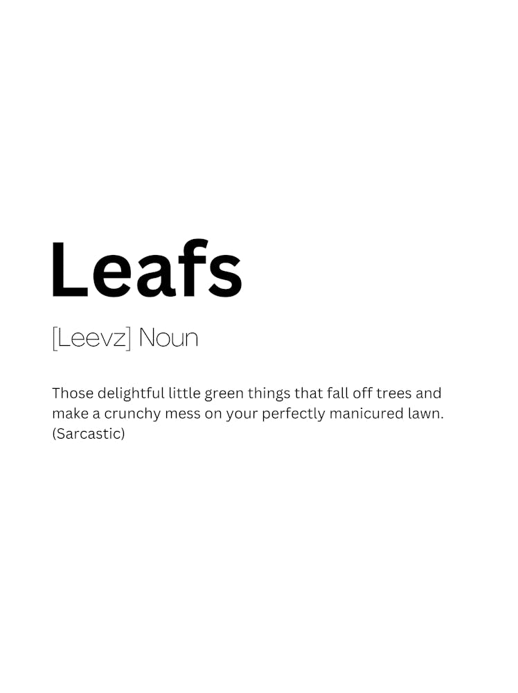 Leafs Definition Meaning