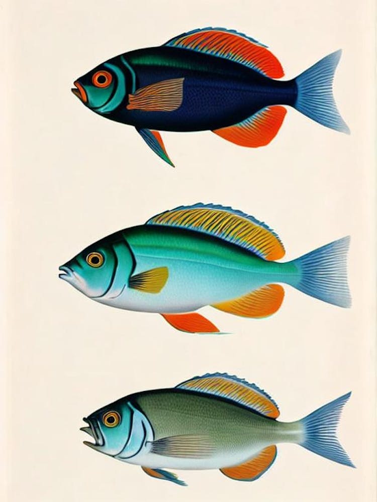 Engelsfisch Vintage Poster