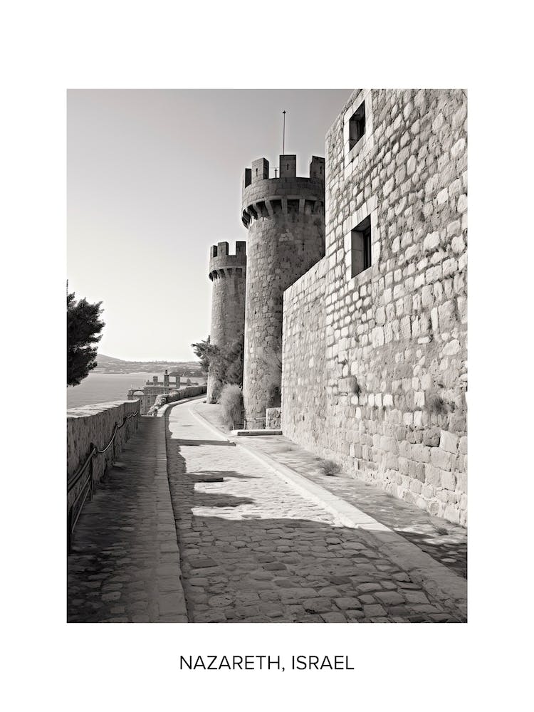 Poster Of Rhodes, Greece, Photography In Black And White 2