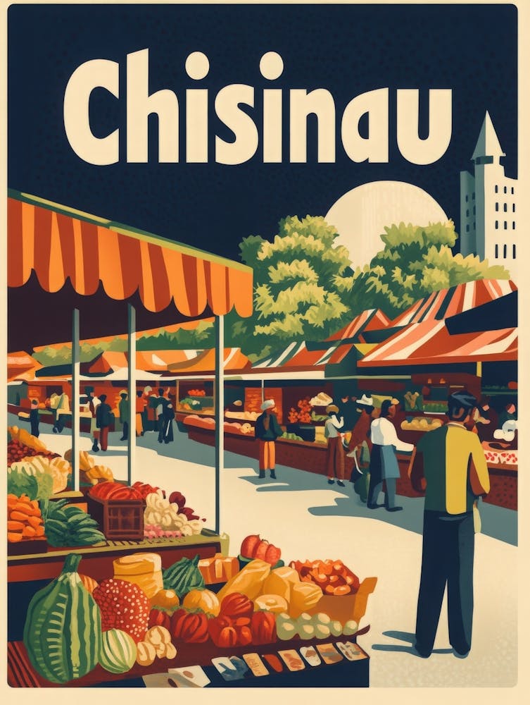 Aihrgdesign A 1970s Inspired Travel Poster For Chisinau 3