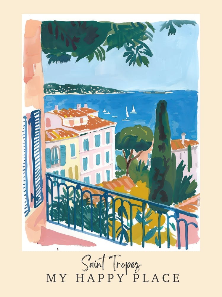 Mein Glücksort Saint Tropez 2 Reiseposter