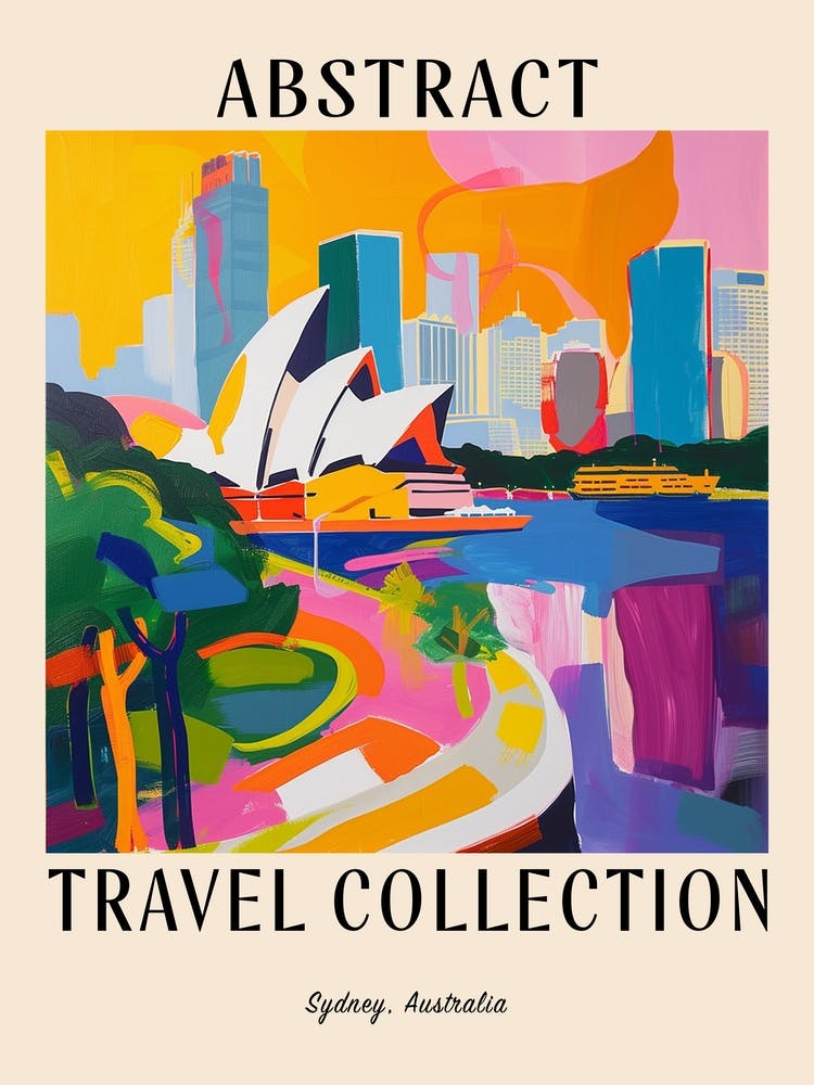 Abstract Travel Collection Poster Sydney Australia 2