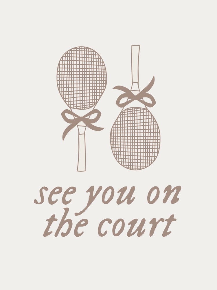 See You On The Court | Coquette Vintage Retro Sporty Trendy Tennis 4