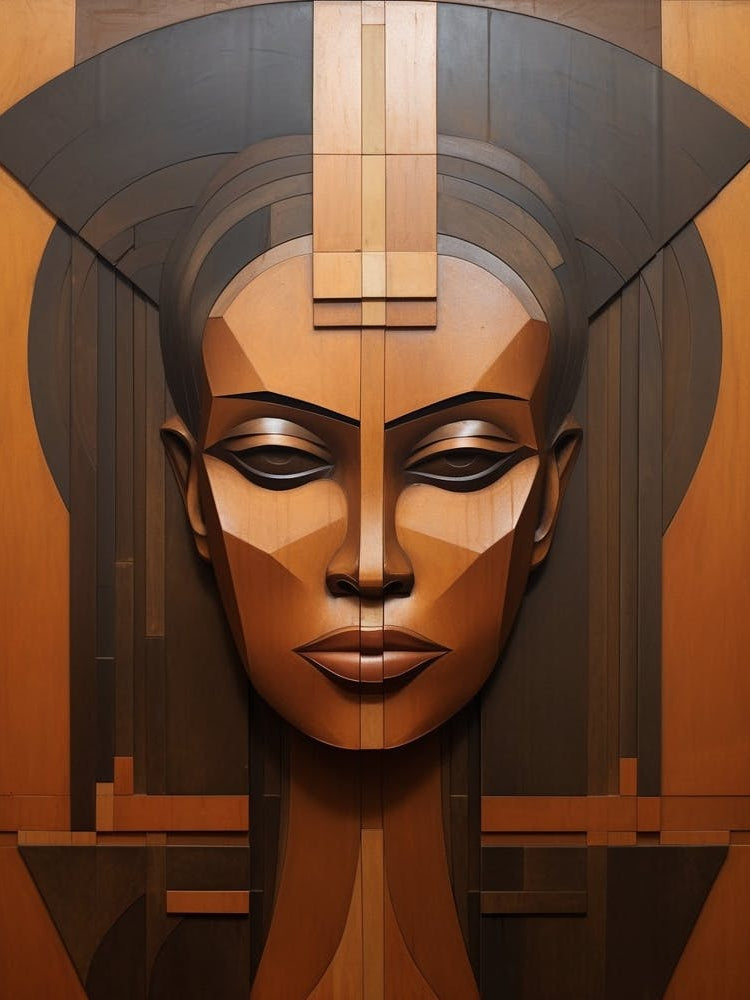 Abstract Geometric Lady Portrait 12