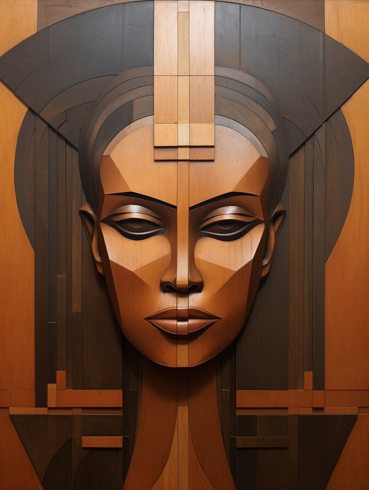 Abstract Geometric Lady Portrait 12