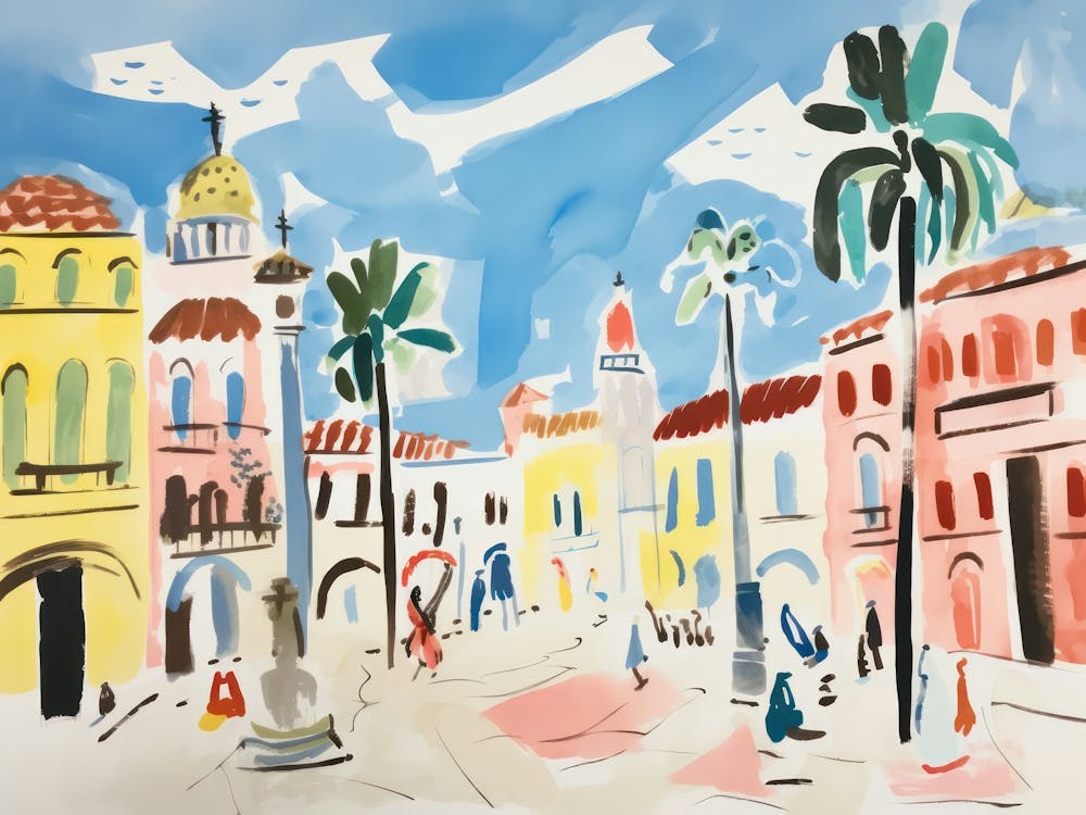 Catania, Italien – Niedliche Aquarell-Illustration 4