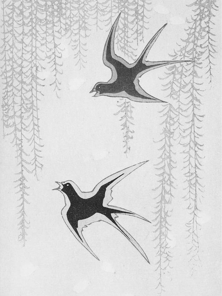 Swallows In Flight