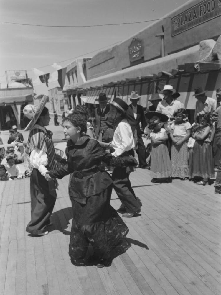 Untitled Photo, Possibly Related To Native Spanish American Dance, Fiesta, Taos, New Mexico By Russell Lee