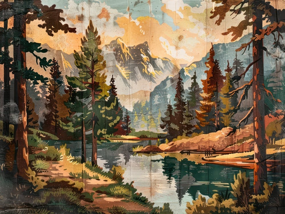 Retro Woods Illustration 5