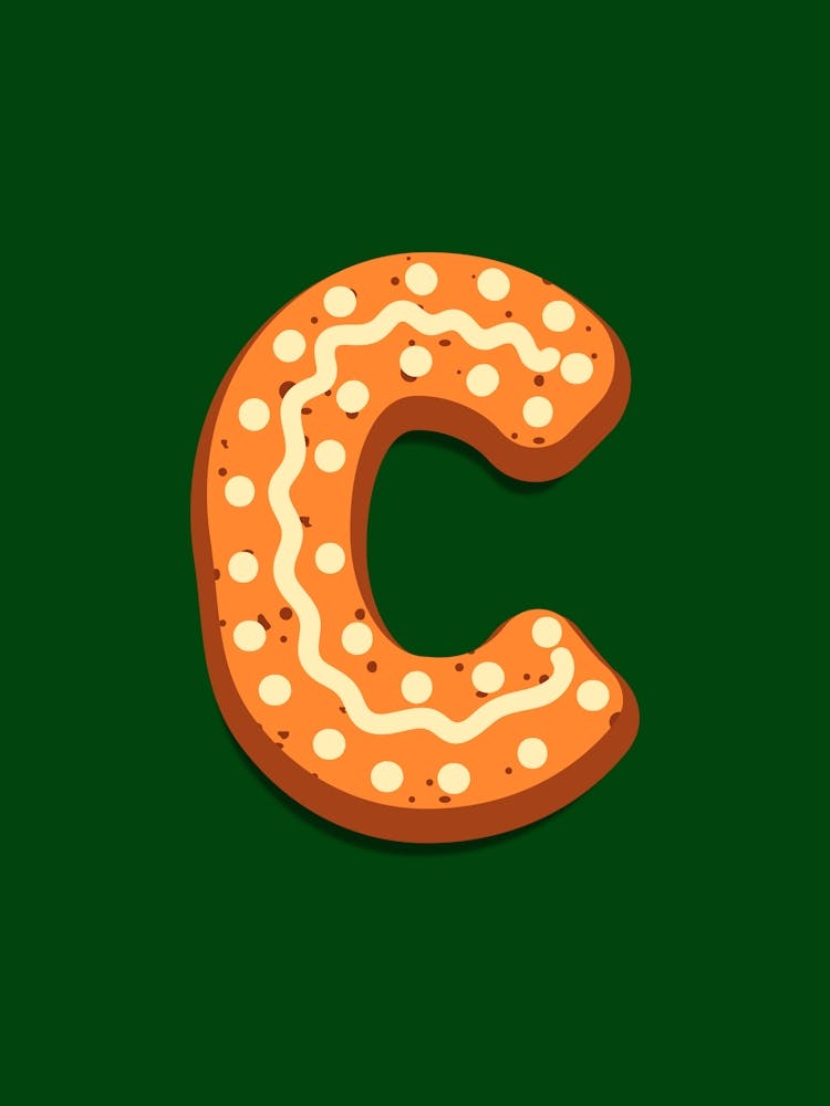 Gingerbread Christmas Letters Living Room Holiday Display Green 03