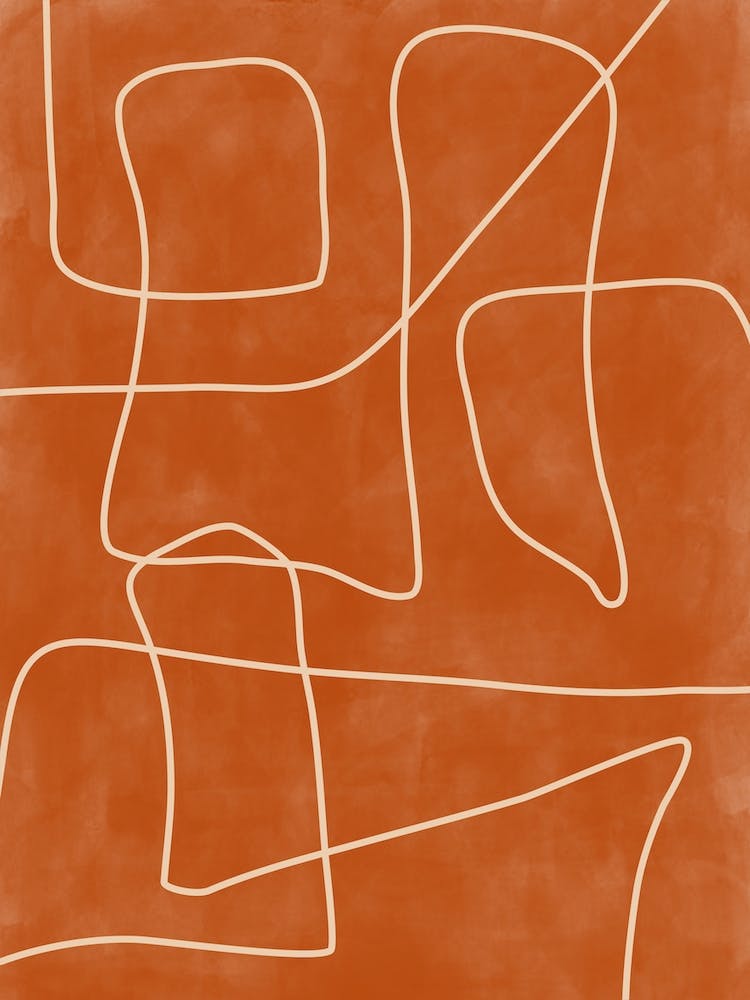 Abstract Burnt Orange Painting