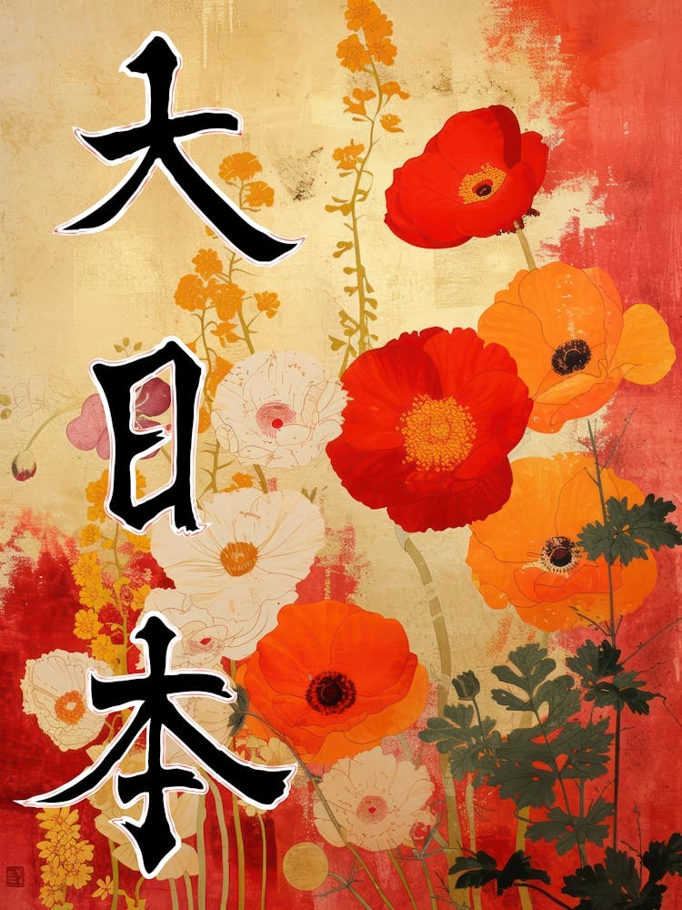 Great Japan Hokusai Poster Japanese Floral  20