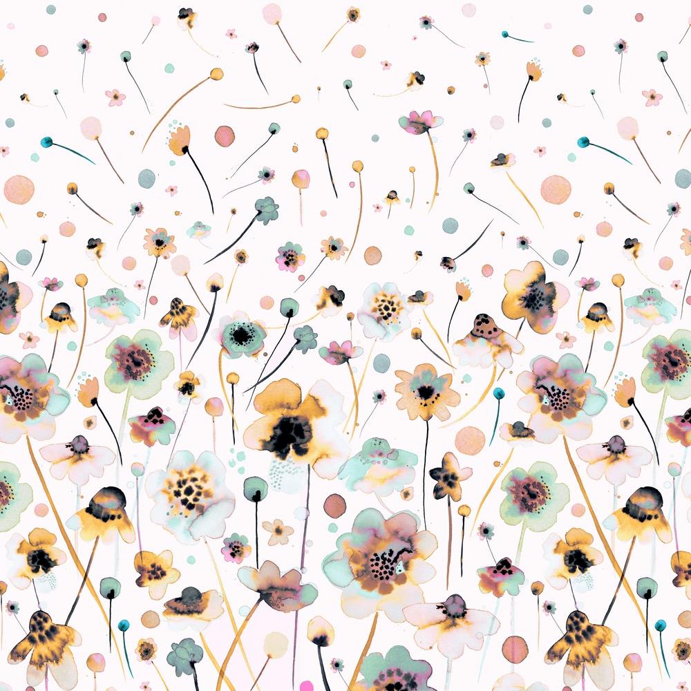 Ink Soft Flowers Sunshine Degrade Square