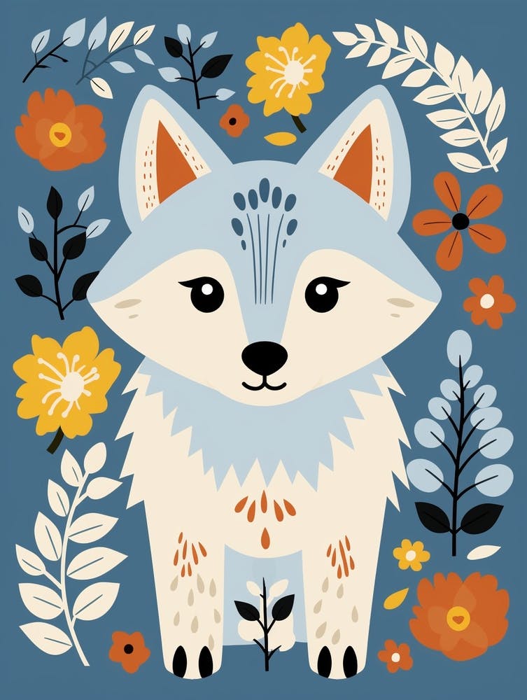Baby Animal Illustration  Wolf 8