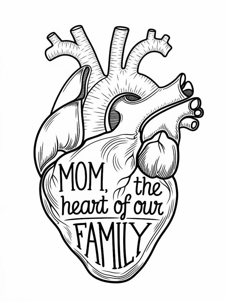 Mom Heart Of Our Family