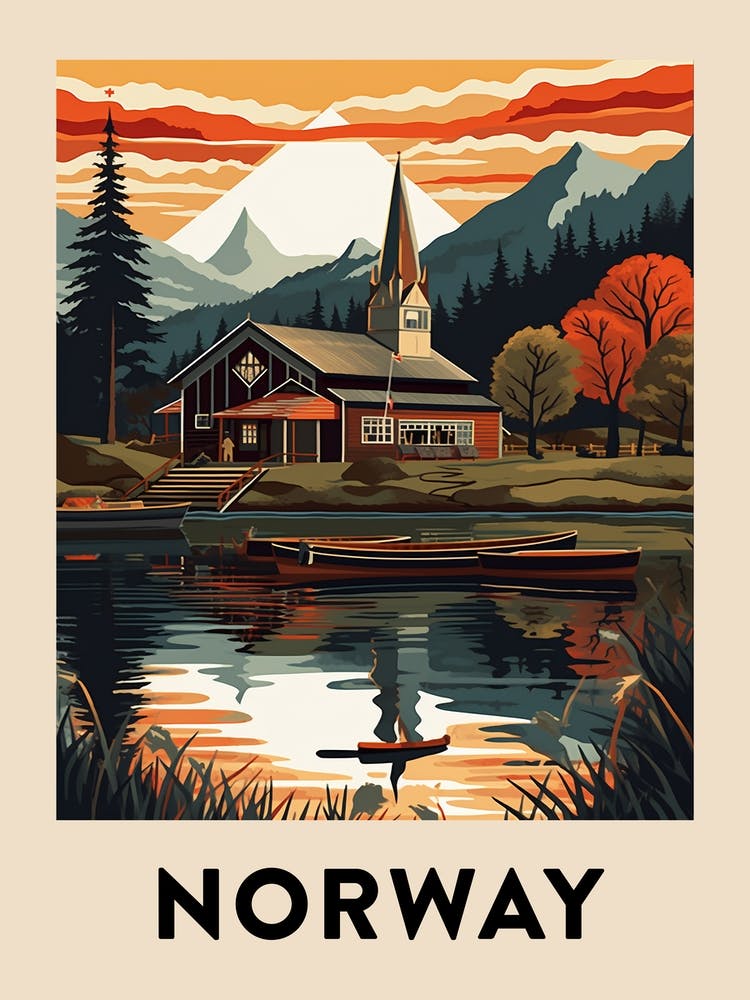 Vintage Travel Poster Norway 9