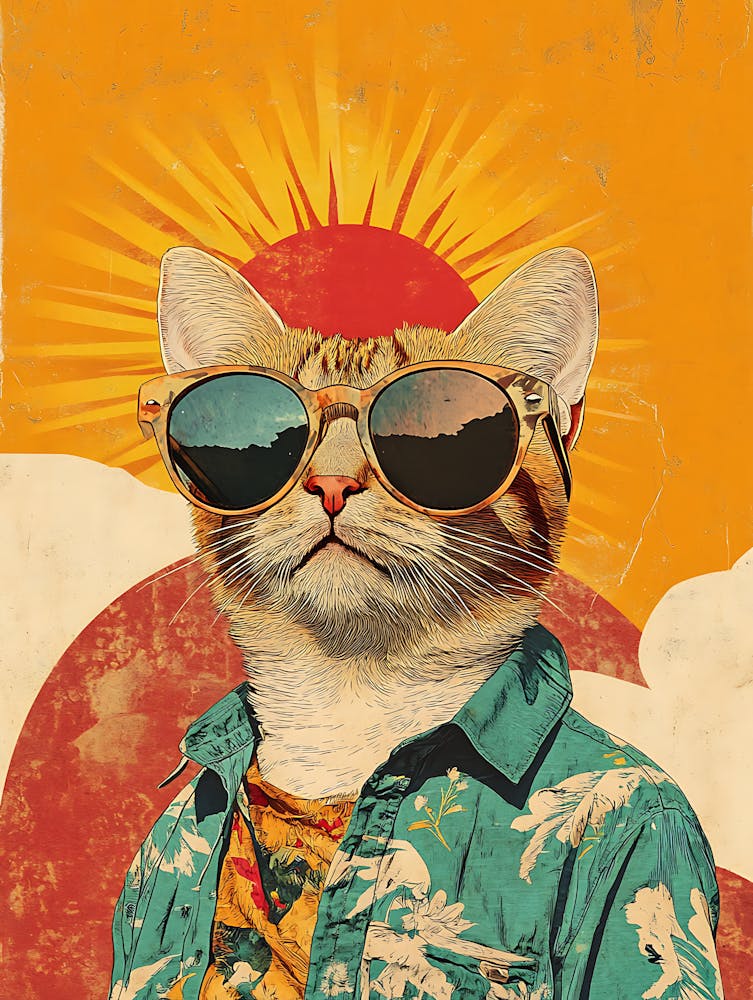 Vintage Retro Poster Cool Cat 10