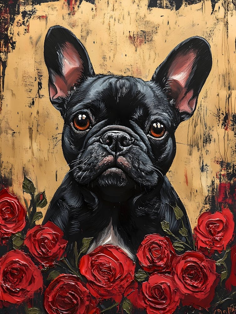 Frenchie And Roses 5