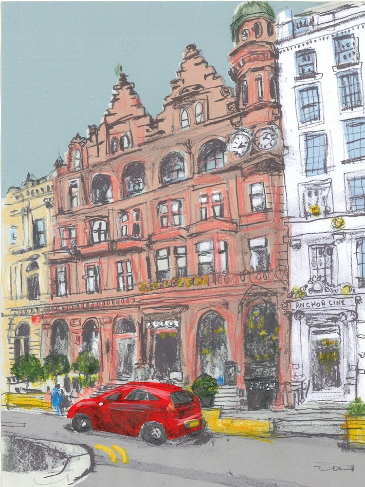 Der Rote Wagen in Glasgow