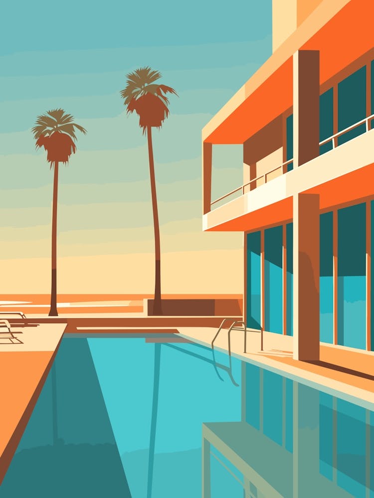 Huntington Beach California Abstract Orange Hues 3
