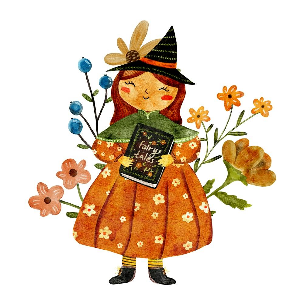 Little Witch With Book