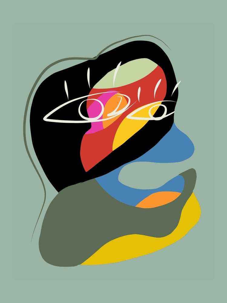 Multicolor Abstract Portrait